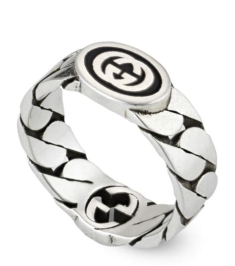 gucci britt silver double g ring|gucci silver ring.